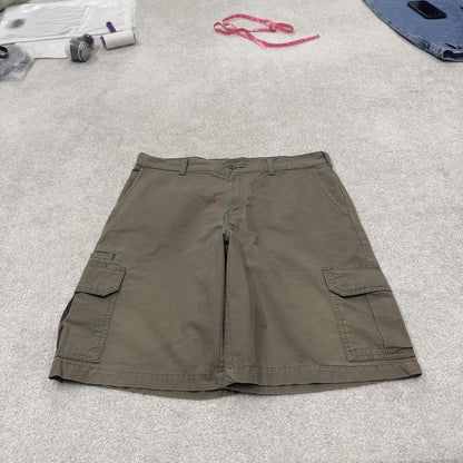Dickies loose cargo shorts faded green Chino style skater shorts loose leg festival