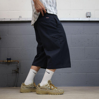 Dickies long baggy shorts chino carpenter navy Cargo style skater / surf shorts summer festival