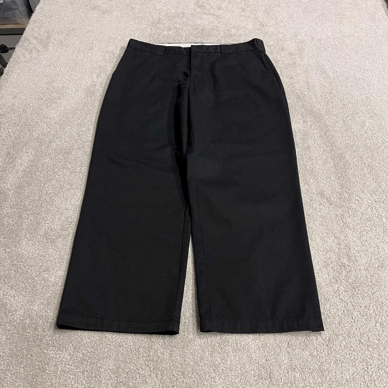 Dickies baggy pants black y2k wide leg W38L30 Loose fit chino skate style work trousers