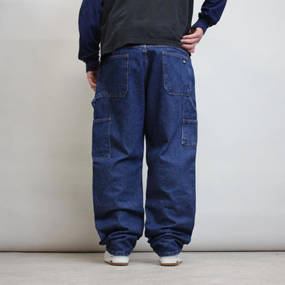 Blue Key double knee carpenter jeans W38L32 baggy denim skater pants