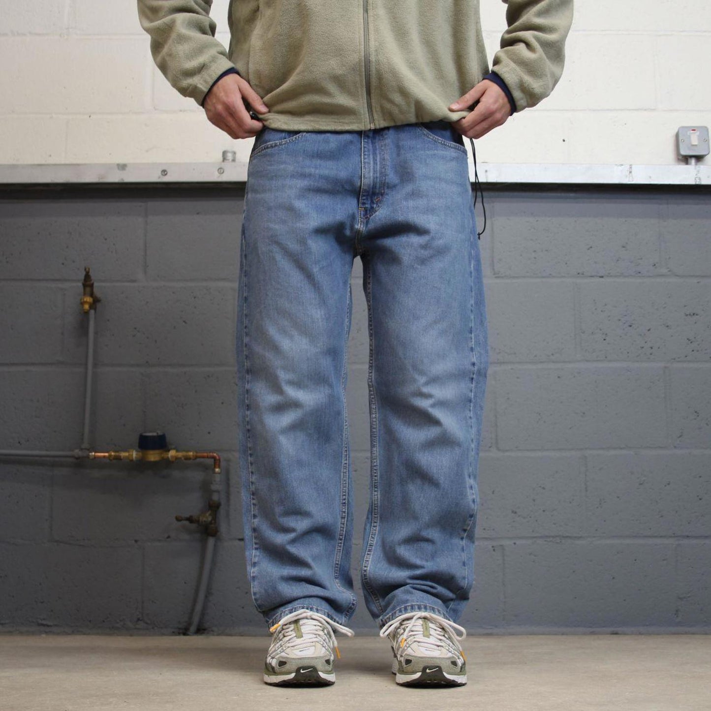 00s Levis 505 jeans y2k 90s casual style W38L29 straight leg blue 5 pocket denim pants autumn