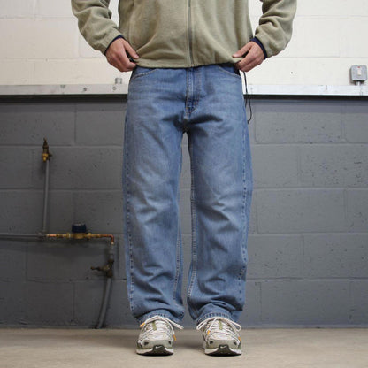00s Levis 505 jeans y2k 90s casual style W38L29 straight leg blue 5 pocket denim pants autumn