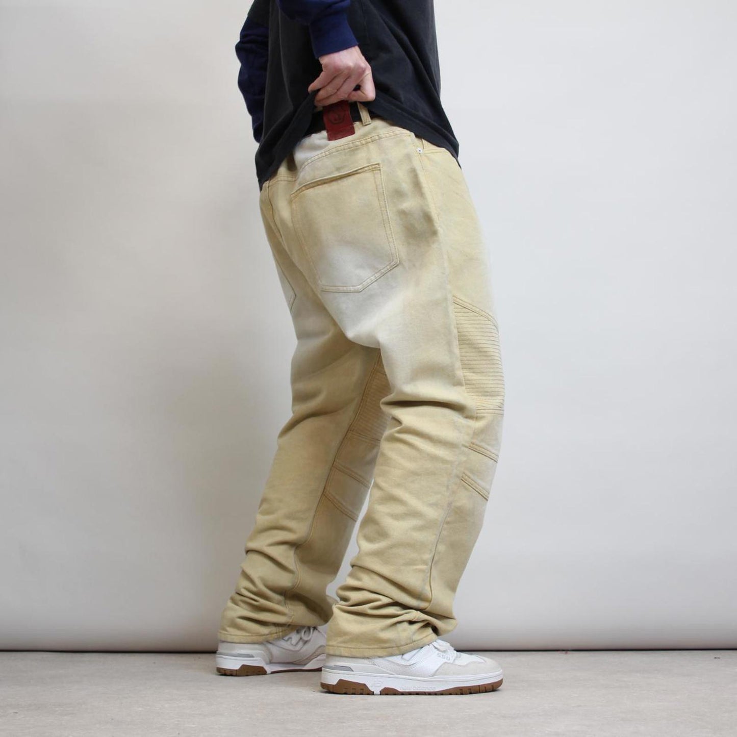 Tan/yellow Switch jeans W44L32 hip hop Y2K style jeans