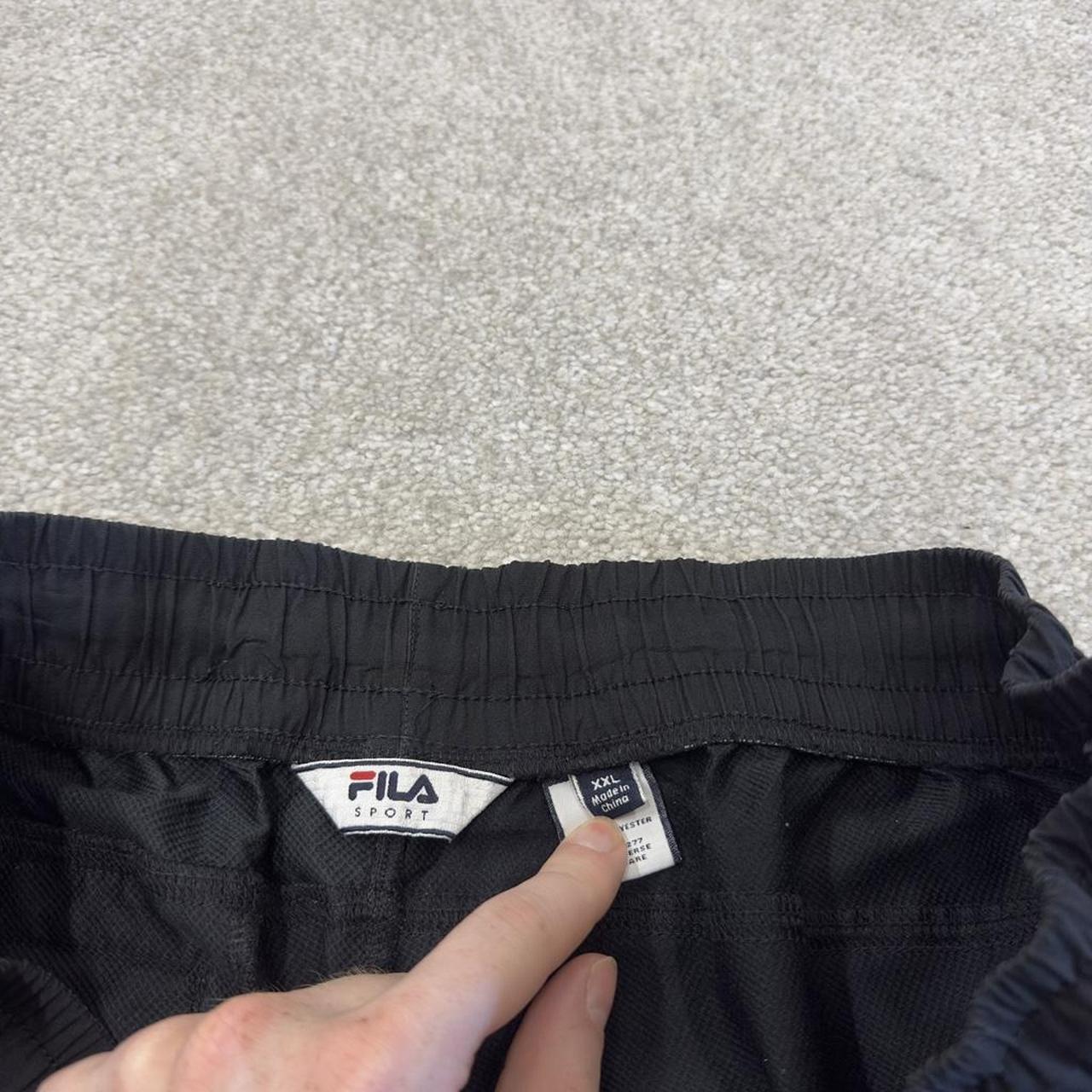 FILA baggy tracksuit bottoms wide leg black