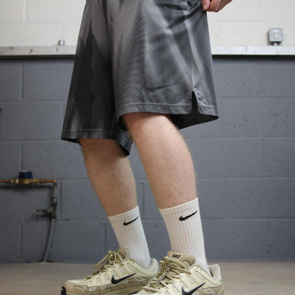 Nike sports shorts y2k Dri-Fit grey Patterned loose floaty summer gym shorts