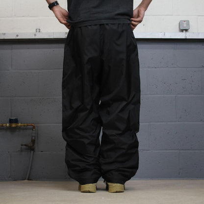 FILA baggy tracksuit bottoms y2k black Loose lined embroidered drawstring track pants