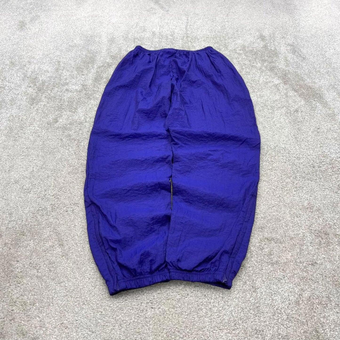 Vintage y2k baggy Reebok tracksuit bottoms blue Wide leg embroidered logo drawstring track pants