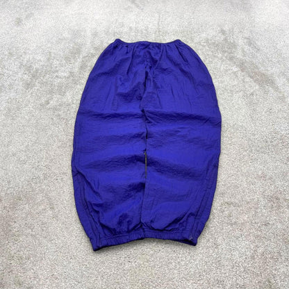 Vintage y2k baggy Reebok tracksuit bottoms blue Wide leg embroidered logo drawstring track pants