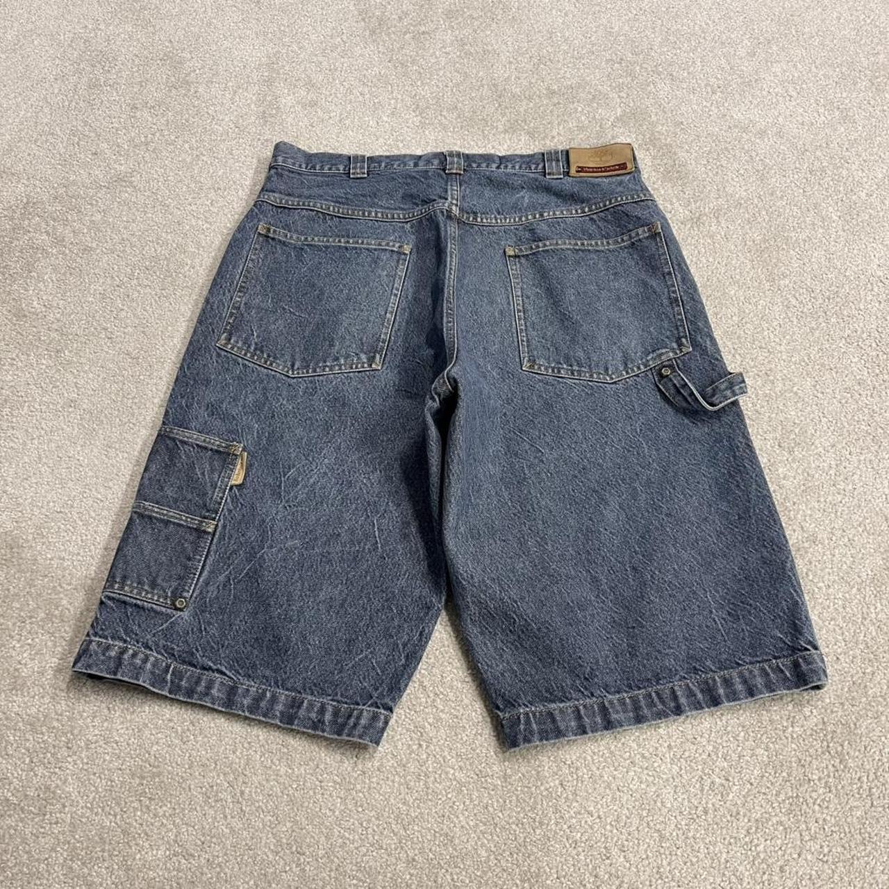 Timberland baggy denim shorts y2k blue carpenter Long skate / surf style cargo shorts