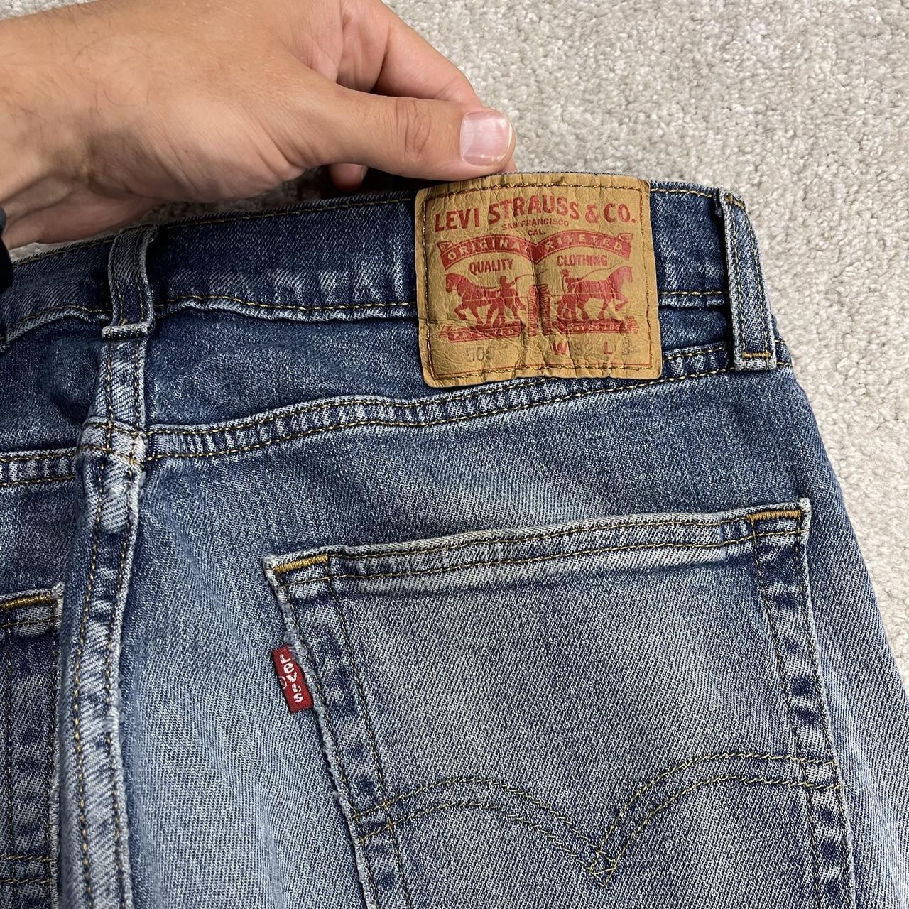 Levi's 505 straight fit jeans y2k blue Regular straight leg denim pants red tab logo