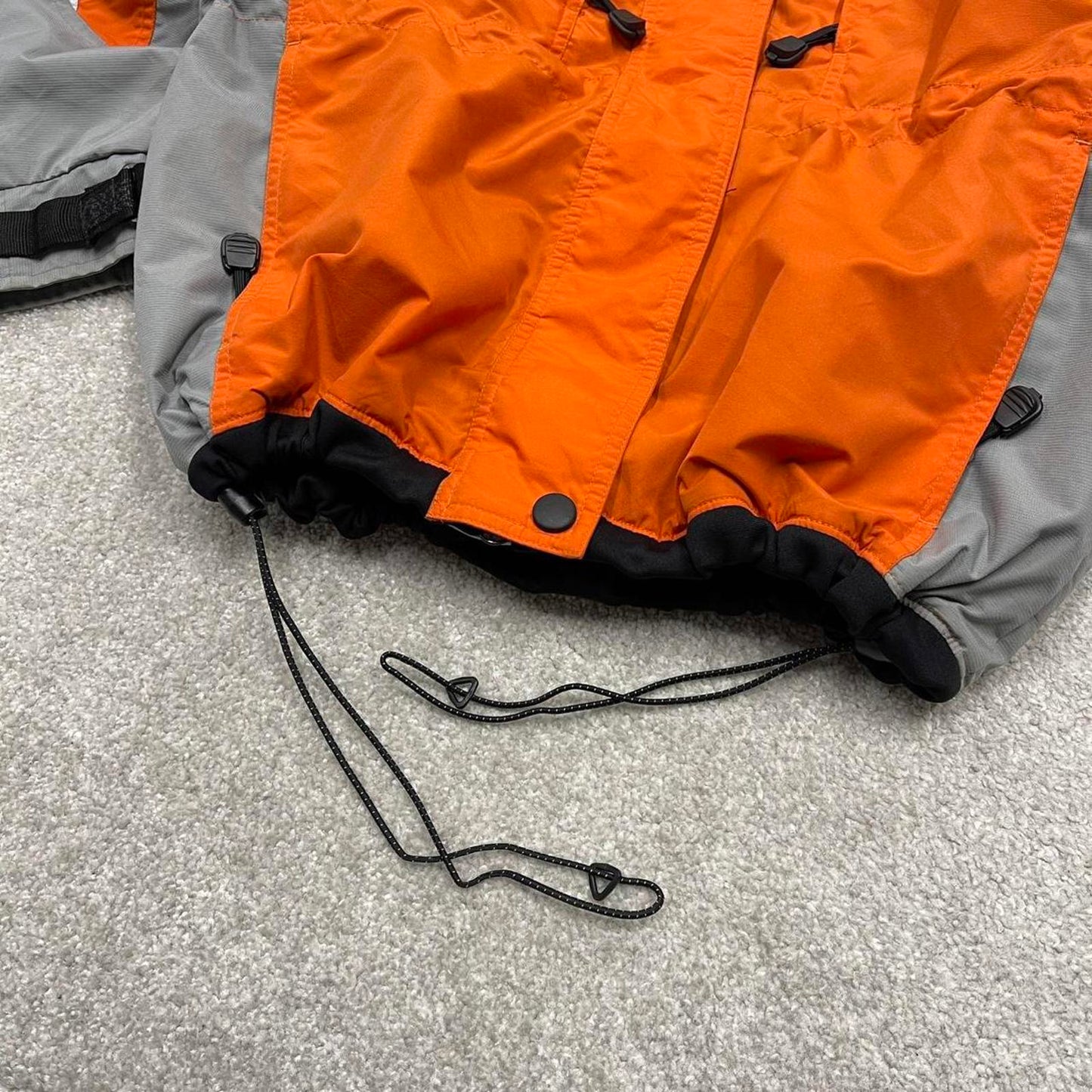 Y2k Columbia technical ski windbreaker jacket orange snow boarding jacket snow skirt adjustable