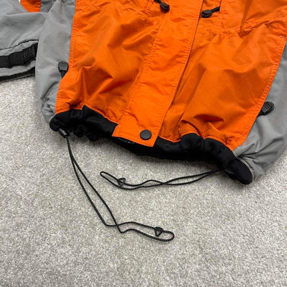Y2k Columbia technical ski windbreaker jacket orange snow boarding jacket snow skirt adjustable