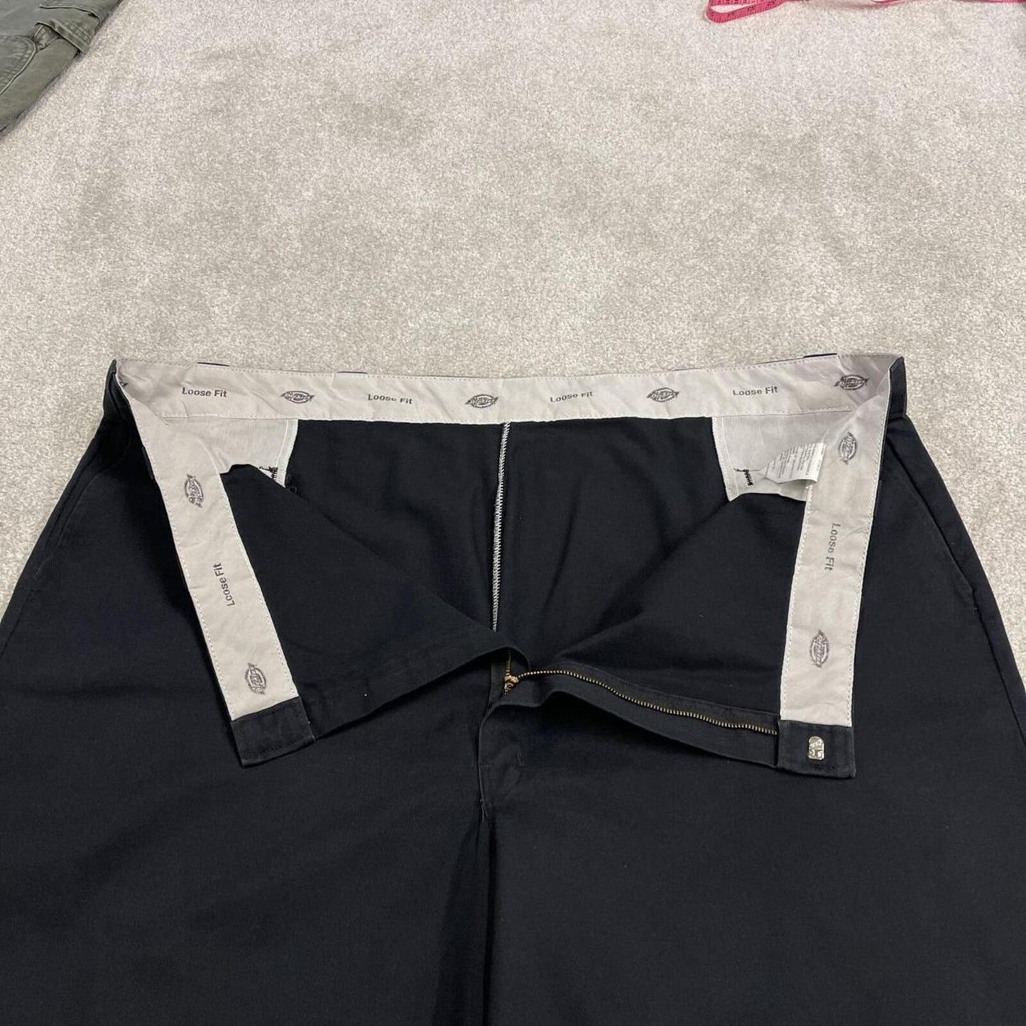Dickies extra baggy carpenter shorts black Chino style skater shorts long wide leg festival