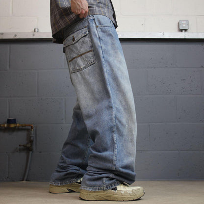 Y2K baggy Sean John jeans blue denim W38L32 Wide leg surf style pants