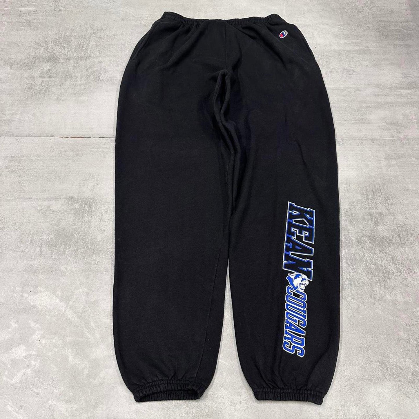 Baggy Champion tracksuit bottoms joggers M y2k black track pants embroidered casual gym wear sporty