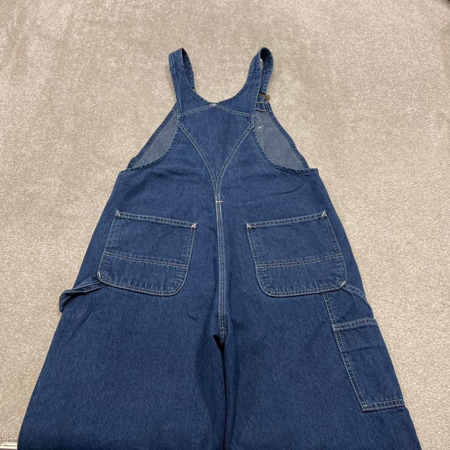 Carhartt denim dungarees y2k blue overalls loose festival / skate wear bib & brace utility workwear