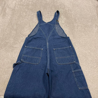 Carhartt denim dungarees y2k blue overalls loose festival / skate wear bib & brace utility workwear