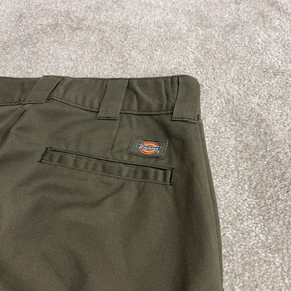 Dickies cargo pants y2k green Slim straight leg chino skater style trousers