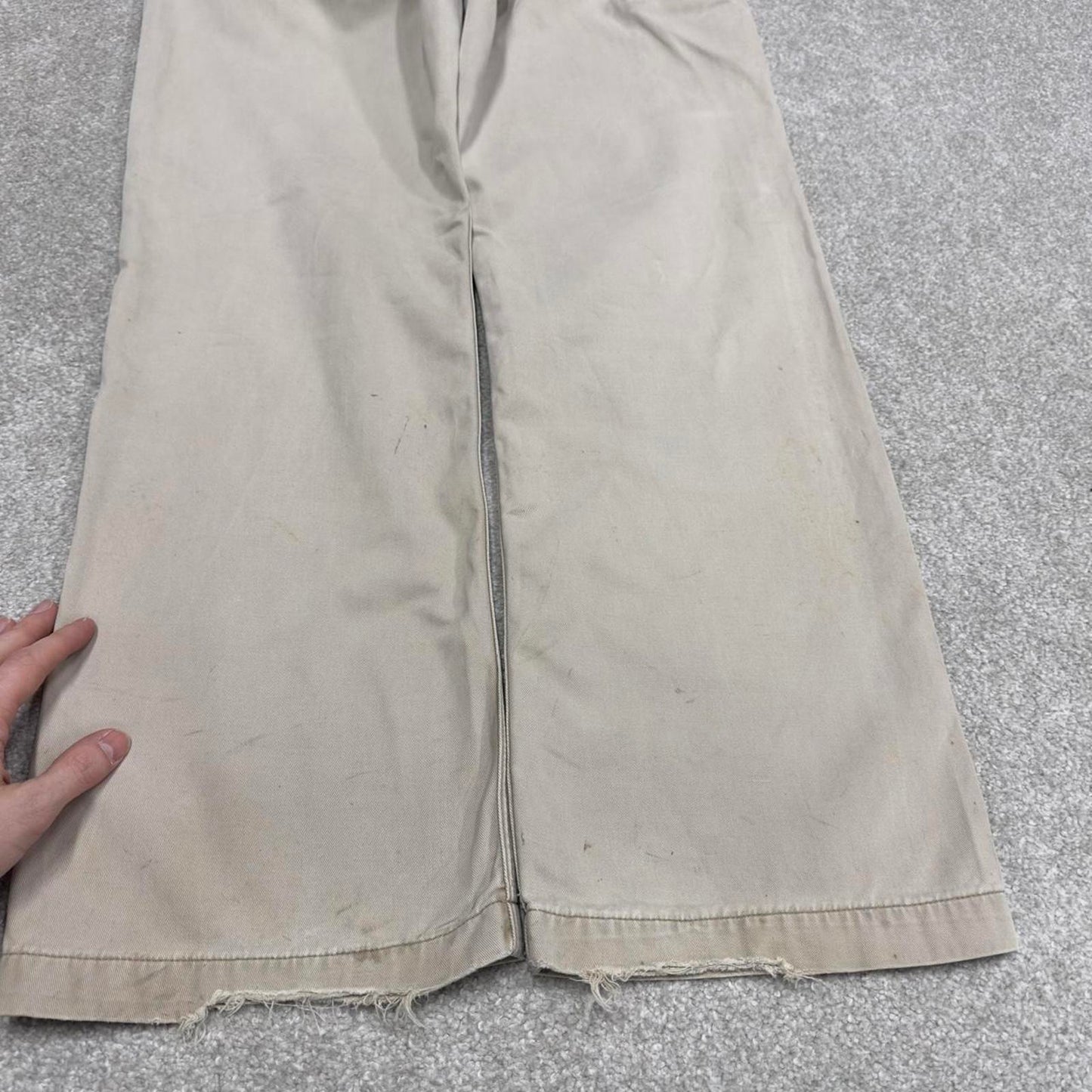 Y2K vintage carhartt carpenter pants beige Relaxed fit canvasy skate style workwear cargo pants