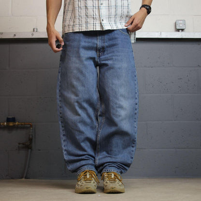 Levi’s 560 baggy jeans y2k blue Loose fit 100% cotton denim pants red tab logo