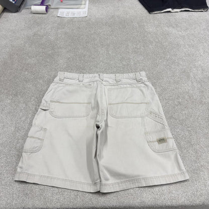 Y2k baggy Wrangler carpenter shorts skater style beige Loose cotton summer
