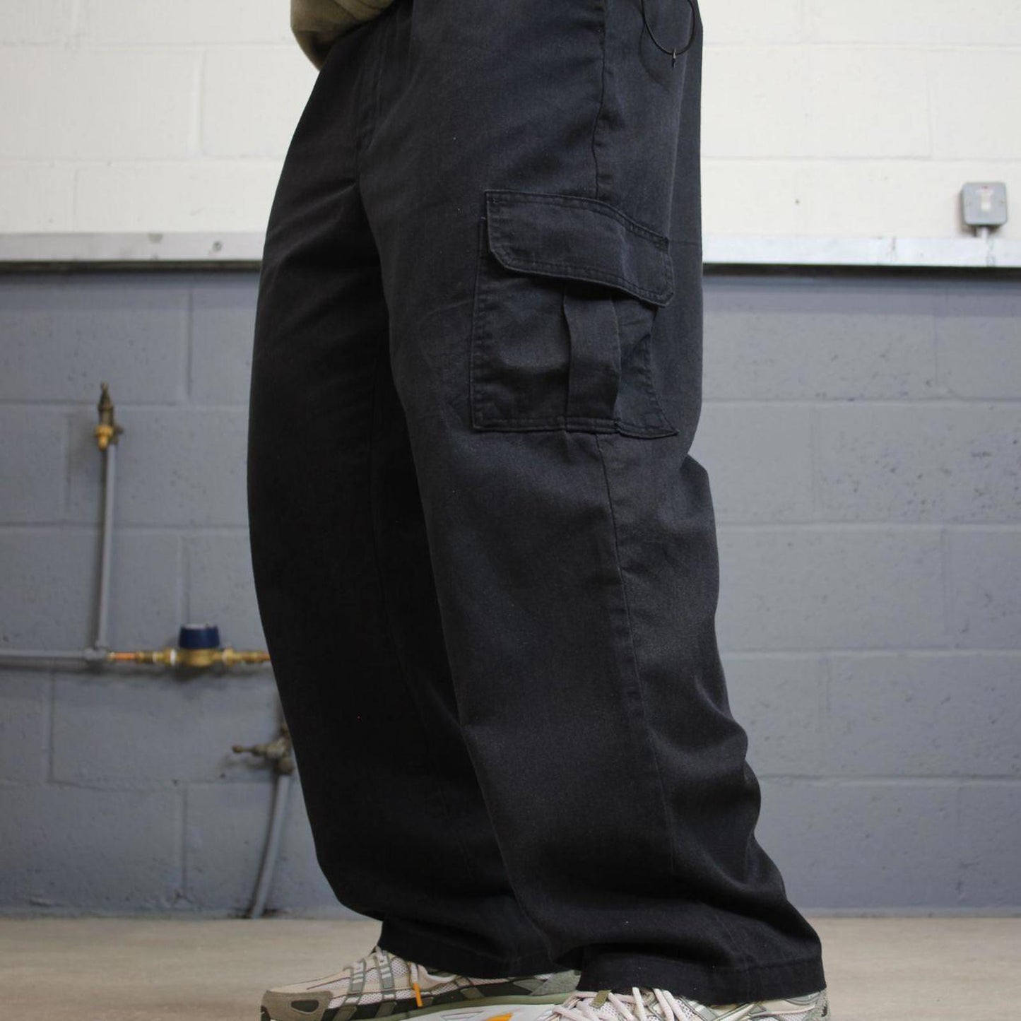 Y2k loose Dickies cargo pants black Regular straight twill chino skate style work trousers