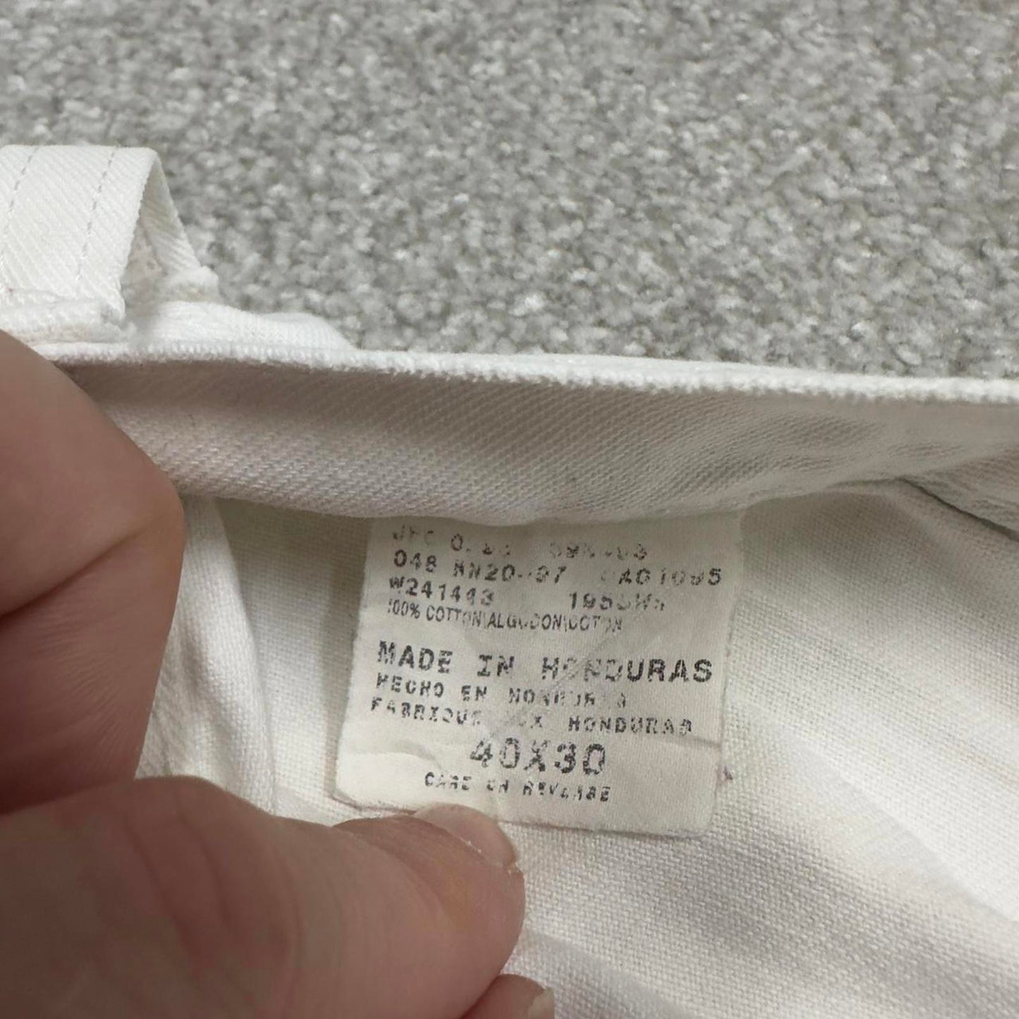 Dickies carpenter pants white painters cargos W40L30 90s skater style workwear cargo pants