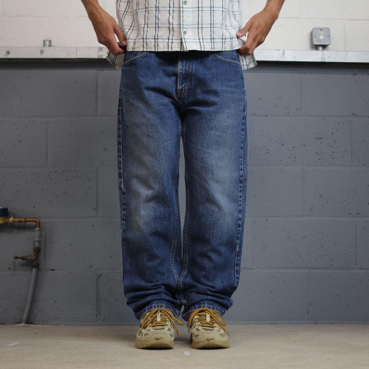 Levi’s 505 jeans Y2K blue denim Levi’s loose straight leg 2000s style pants red tab logo