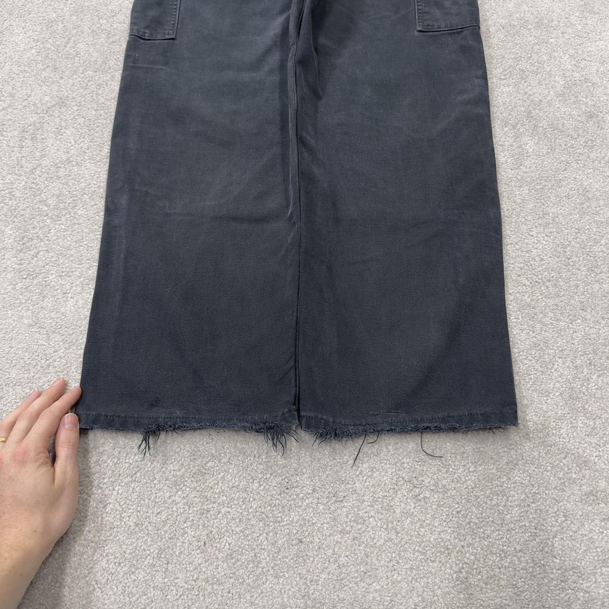 Black vintage Carhartt double knee carpenter jeans y2k Loose leg canvas skater style workwear