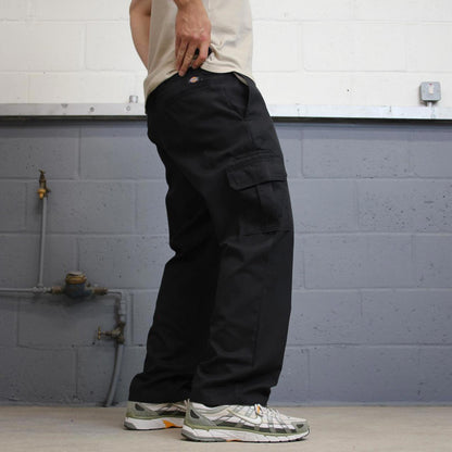 Dickies cargo Pants W38L30 Black twill style chino cargo trousers skater style