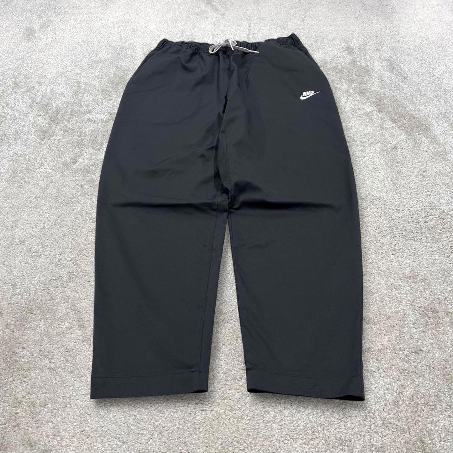 00s Nike tracksuit bottoms y2k XXL loose black joggers embroidered Swoosh logo gym wear trackies