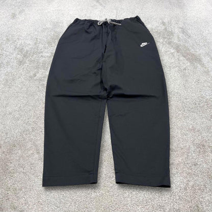 00s Nike tracksuit bottoms y2k XXL loose black joggers embroidered Swoosh logo gym wear trackies