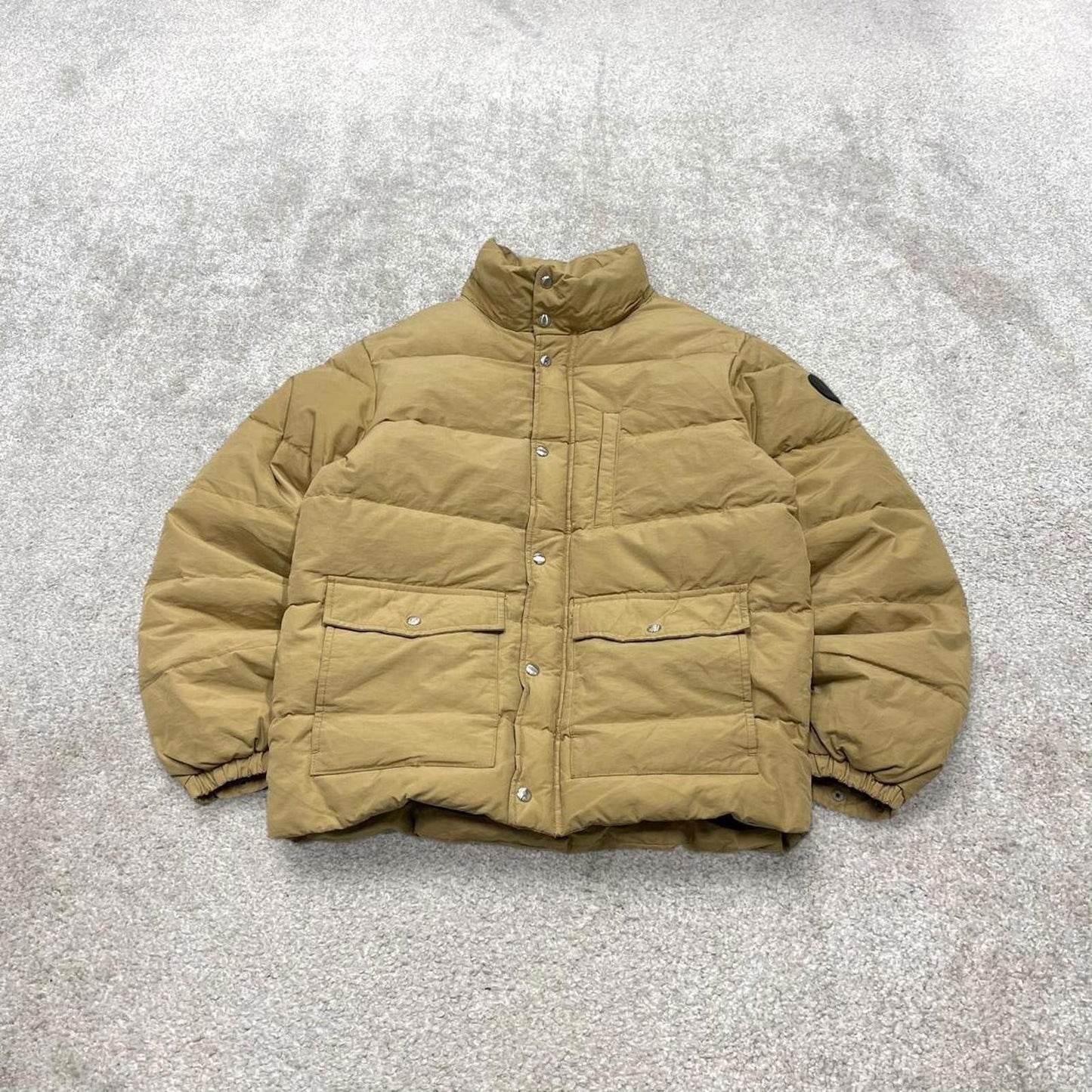 00s Quiksilver technical puffer jacket Small men's tan y2k thick padded insulated winter coat
