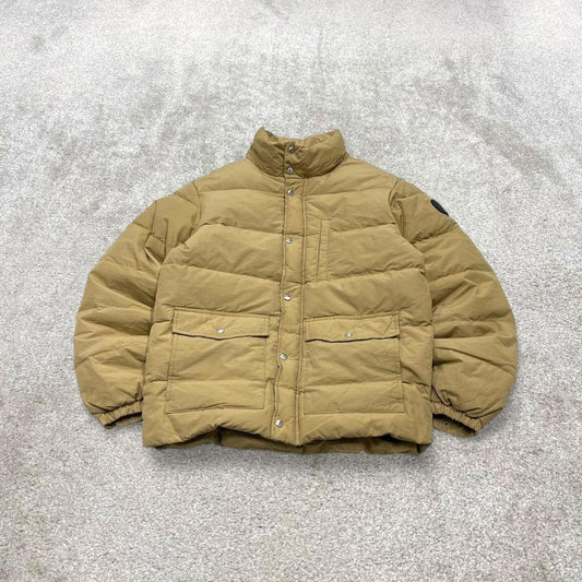 00s Quiksilver technical puffer jacket Small men's tan y2k thick padded insulated winter coat