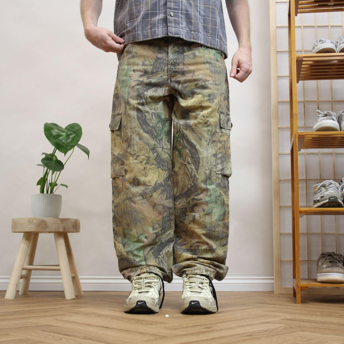 Vintage Liberty baggy camo cargo pants Loose floaty Advantage camouflage utility combat trousers