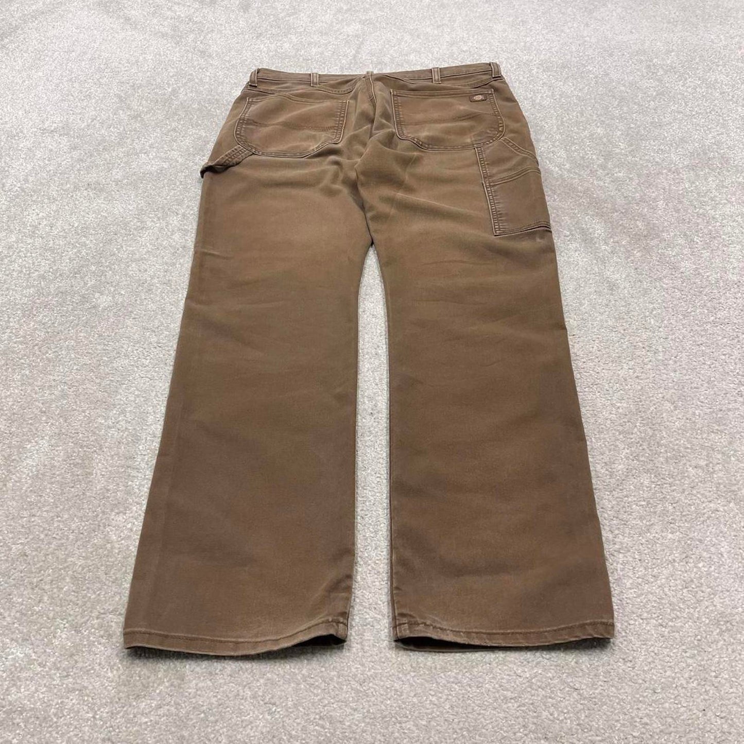 90s Dickies carpenter jeans workwear W36L34 00s skate style brown canvasy worker cargos