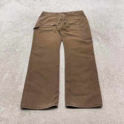 90s Dickies carpenter jeans workwear W36L34 00s skate style brown canvasy worker cargos