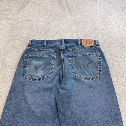 Blue Levi's 550 baggy jeans W38L30 relaxed fit denim 90s skater style pants red tab 100% cotton