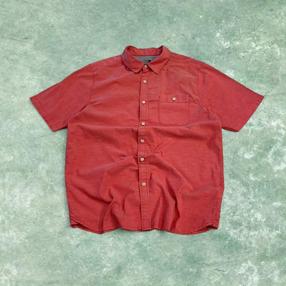 North face short sleeve shirt y2k salmon pink TNF surf style festival button down summer shirt