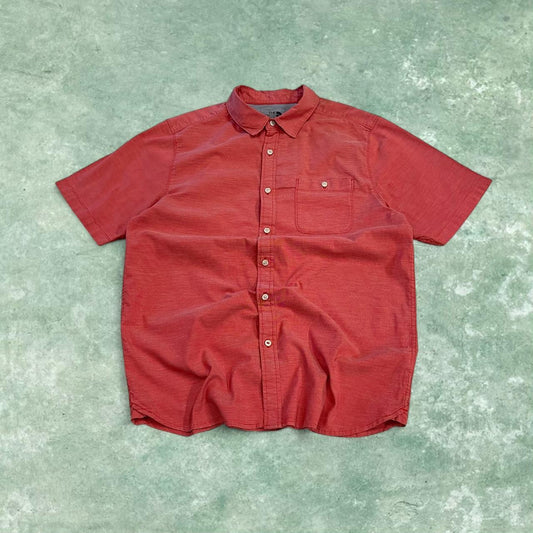 North face short sleeve shirt y2k salmon pink TNF surf style festival button down summer shirt