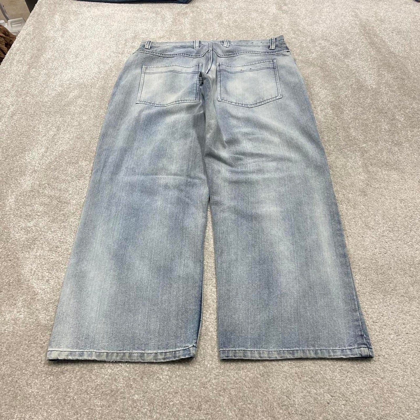 Y2k baggy jeans skater style W38L30 loose 00s Trust Jeans 5 pocket faded denim casual autumn