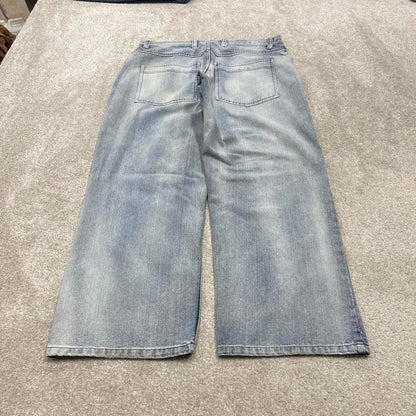 Y2k baggy jeans skater style W38L30 loose 00s Trust Jeans 5 pocket faded denim casual autumn