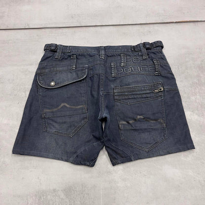 Blue Police cargo jorts W36