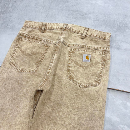 Vintage beige Carhartt jeans W34L29 loose 90s style denim skater pants