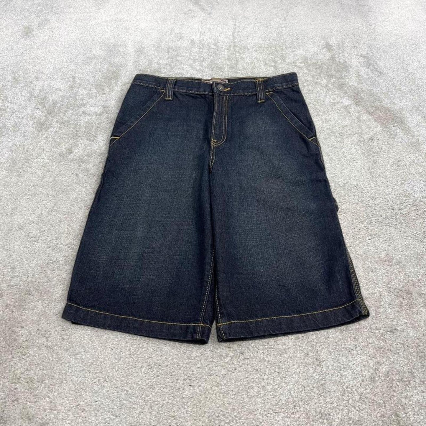 Old Navy denim cargo shorts carpenter blue Loose summer festival jorts