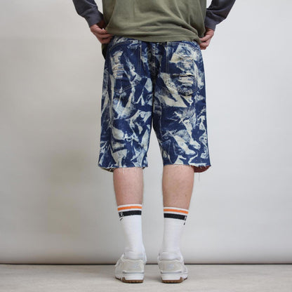 Acid wash Blue Just no logo jean shorts W38