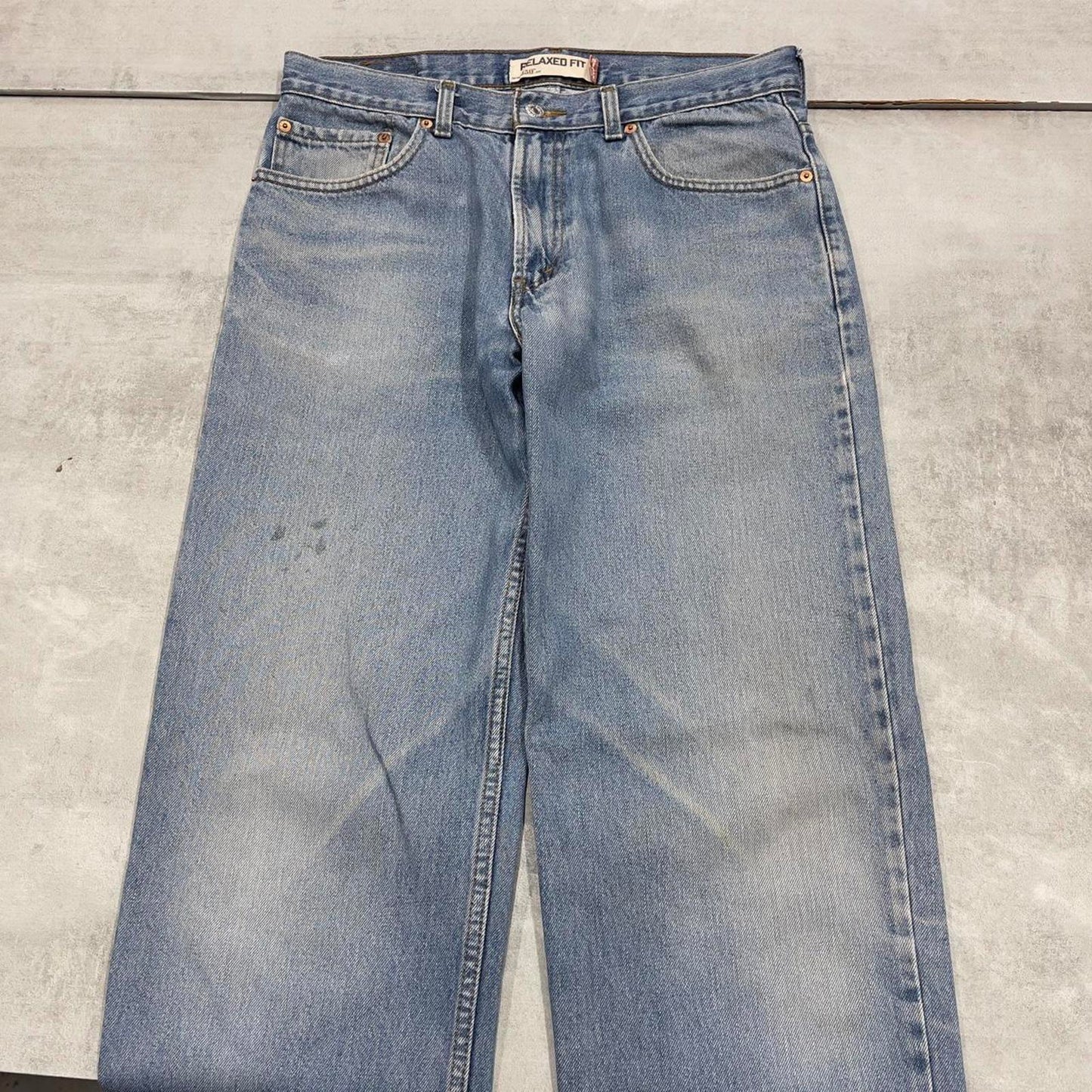 Baggy Levis 550 jeans W33 L34 blue loose 90s relaxed style skater jeans red tab logo
