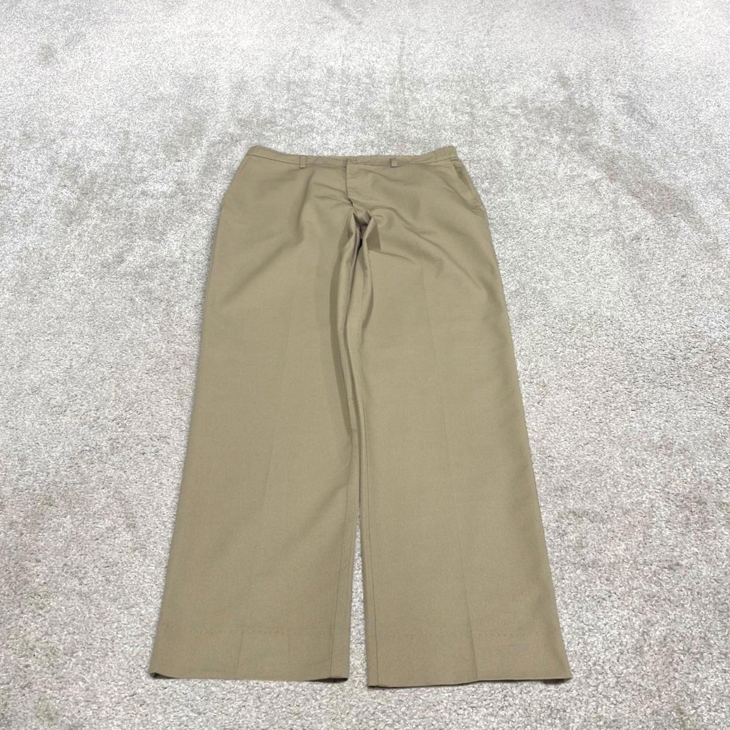 Vintage y2k baggy work pants beige Loose chino style skate trousers Red Kap workwear patch logo