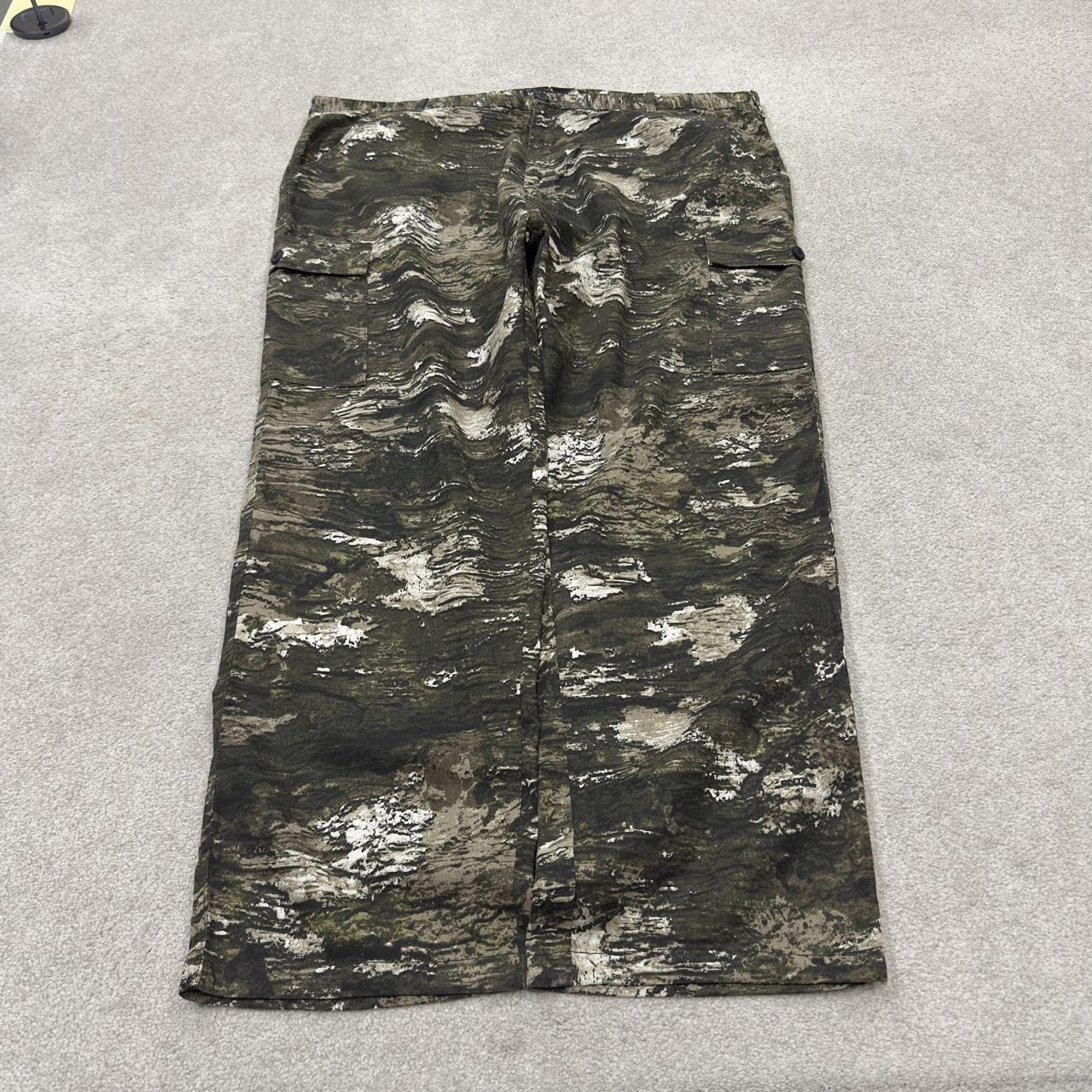 Baggy camo cargo pants huntworth Y2K 3XL green Loose leg camouflage pattern hunting utility trousers