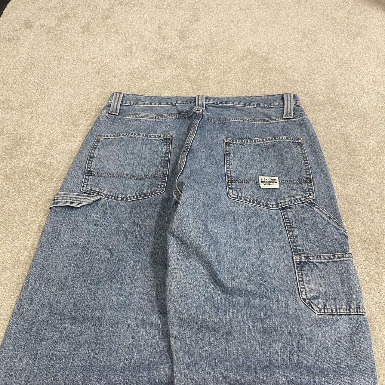 Levi's baggy carpenter jeans y2k washed blue denim Loose fit skater 2000s style cargo pants